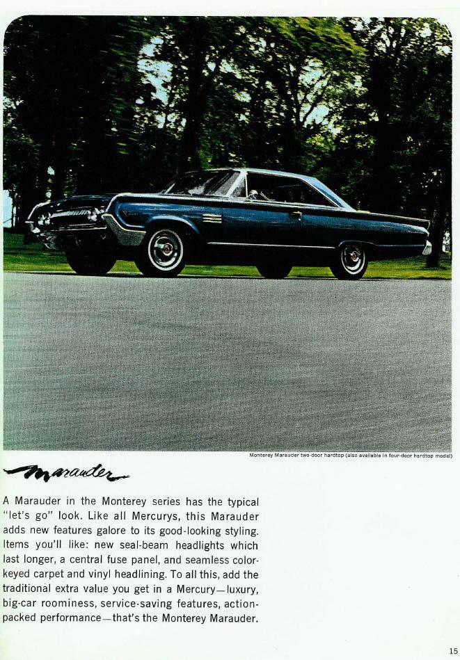 1964 Mercury Full-Size Brochure Page 12